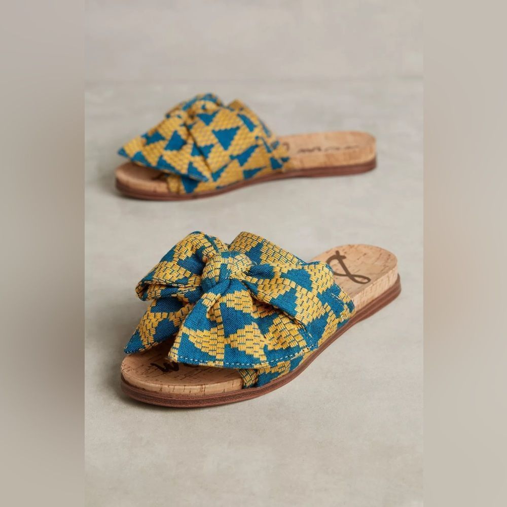 Anthropologie Sam Edelman Size 7 Henna Slide Sandals NEW